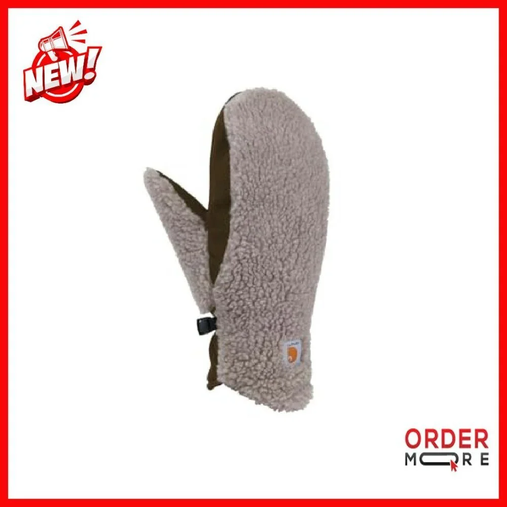 Women's Sherpa Mittens, Pre-Curved Construction, Pull-On Style